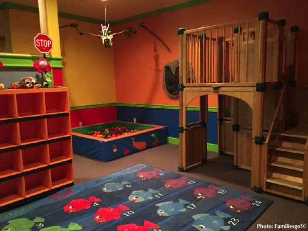 the kids club at the nemacolin woodlands has plenty of room to play.