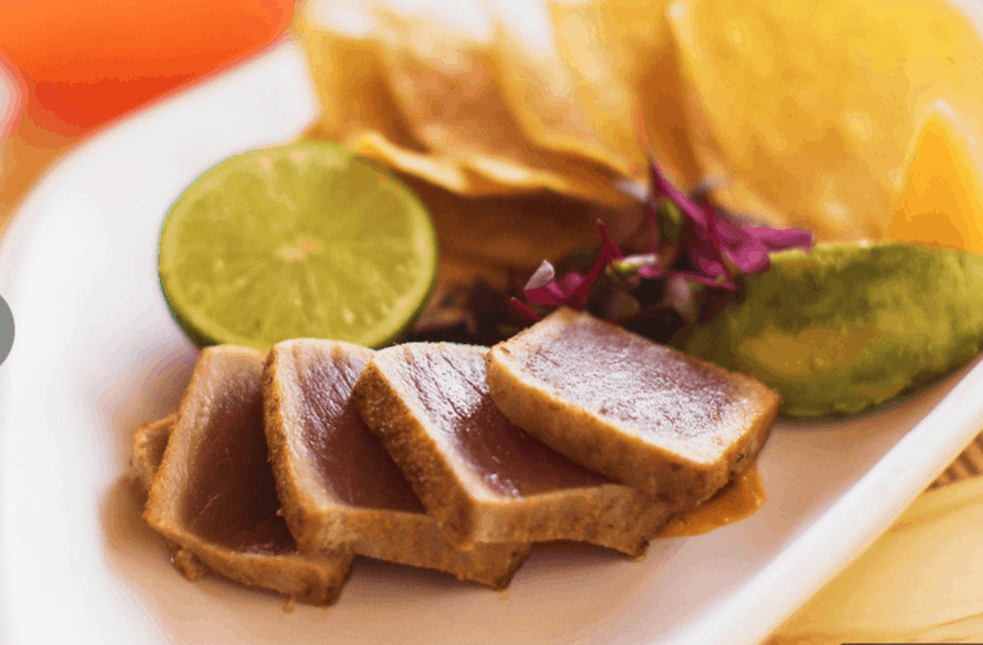 The food at lautrec restaurant is as pretty as the space it's served in. Try this seared tuna.