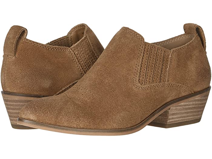 These frye & co. Rubie slip-ons in cognac are western enough to be fun but not enough to be kitchy.