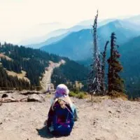 a view of the mountains around Olympic National park from the sunrise trail on Hurricane Ridge