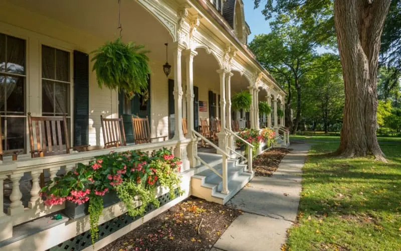 Cooperstown, Ny: Way More Than Baseball For A Family Getaway The long porch, rocking chairs and lawn a the family friendly inn at cooperstown.