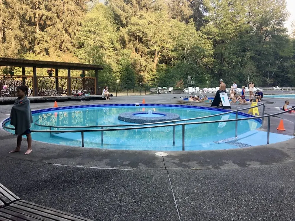 the mineral baths at sol-duc in olympic national park.