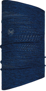 buff's dryflx neck warmers are small, warm and offer sun protection for fall and spring hiking and rock climbing.