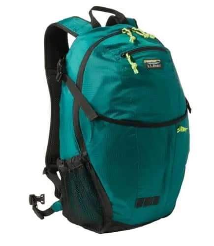 ll bean's daypack is light, roomy and waterproof, with lots of handy pockets.