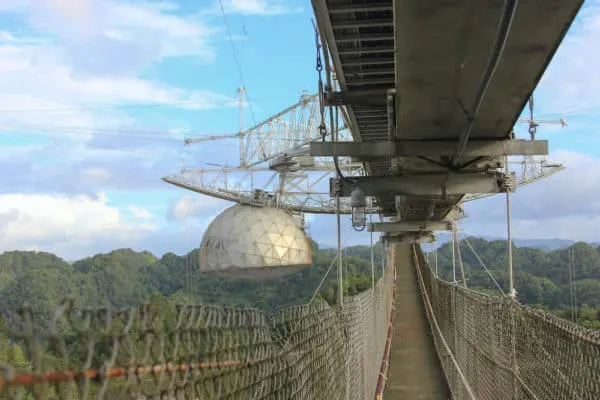 the enormous radio telescope at arecibo observatory is a must-see for science fans visiting puerto rico.