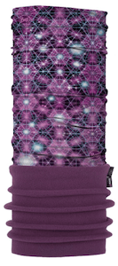 buff junior gaiters have colors and patterns tweens and teens will like, like this purple kaleidoscope one. 