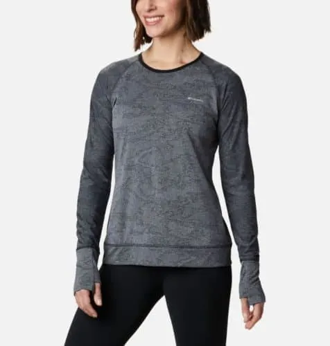 Favorite Fall Hiking Gear For Men, Women &Amp; Kids columbia's gray adventura shirt is a warm and stretchy base layer for fall hiking.