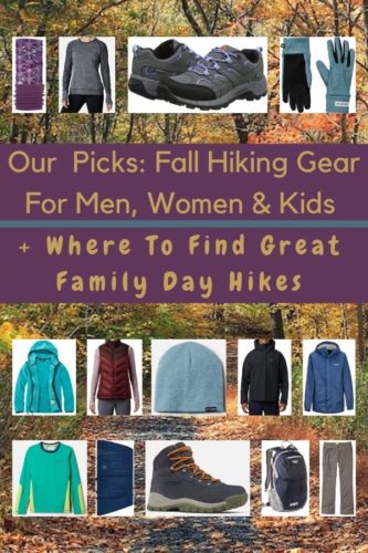 our picks for great fall hiking shoes, pants, shirts, jackets and accessories for men, women & kids, plus, top family hiking trails. #hiking #fall #shoes #pants #clothes #accessories #family #outdoors #style