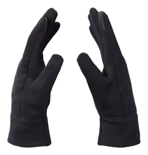 mountain hardwear black gloves are unisex, lightweight for fall and touchscreen friendly.