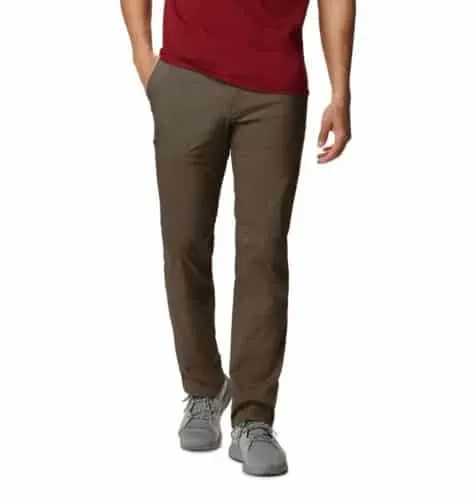 mountain hardwear mens ap trousers are stretchy and durable for hiking and are great for running around town, too.
