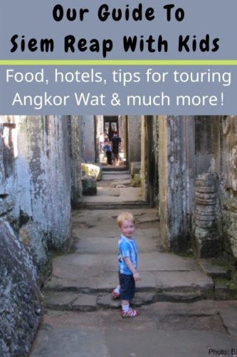 Siem reap is a surprisingly kid-friendly destination. Here's how to explore the angkor temples, what your kids will eat, hotel tips and other things to do your vacation. #siemreap #angkorwat #cambodia #kids #vacation #tips #thingstodo #food #hotels #tours