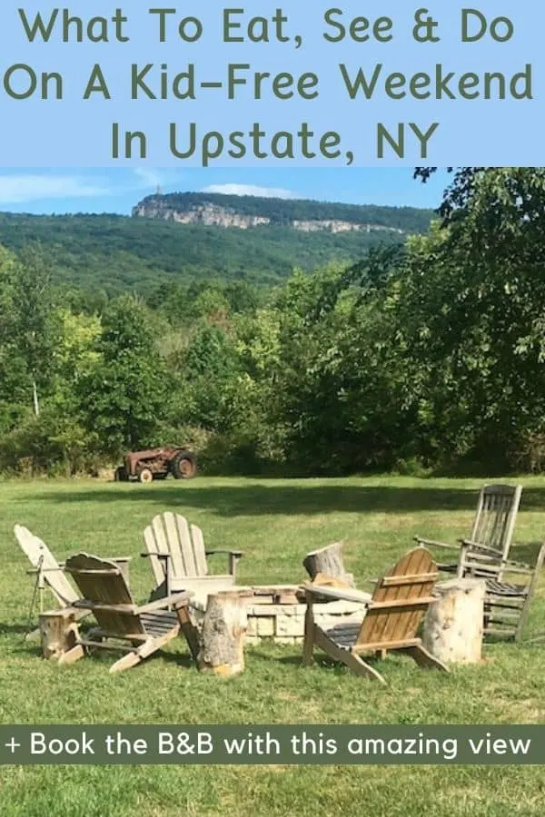 whether you want a charming b&b or an upscale hotel, upstate, ny is the ideal destination for a romantic weekend away from nyc. choose new paltz or saugerties as your base. we tell you where to eat, drink, bike, hike & more. #upstate #newyork #newpaltz #saugerties #romantic #couple #kidfree #wekeend #getaway #inspiration #itinerary #restaurants #hotels