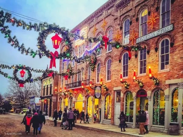 crossroads village in flint michigan lights up its 19th century village for christmas