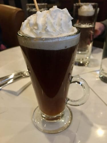 Irish coffee in parker's bar at the parker house hotel