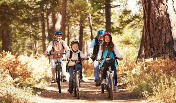 biking around sidney by the sea on vancouver island will take you through the woods as well as along the shore. 