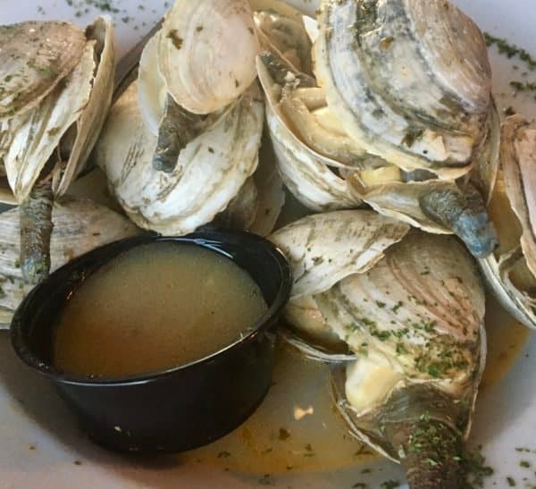 steamer clams with butter at jerry & the mermaid