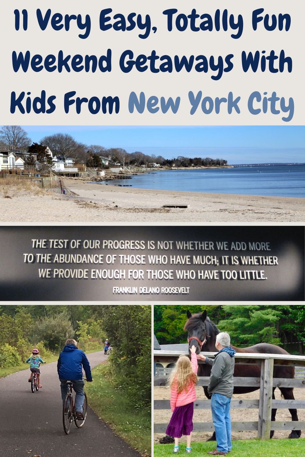 11 places to go to get out of new york city with kids. City, beach and mountains breaks within a few hours' drive.