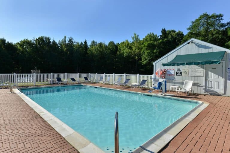 The outdoor pool at the acadia inn
