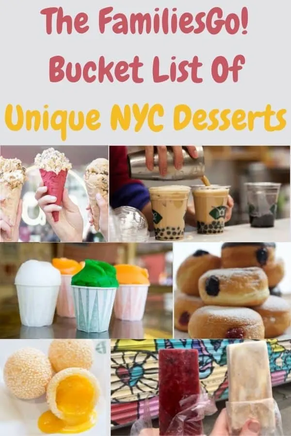 nyc has incredible, yummy desserts inspired by flavors from across the globe. here is a list of the treats you have to try when visiting the city with kids (or without!) 