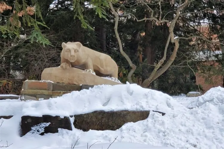 18 Fun Family Weekend Getaways From Washington, Dc a nittany lion guarding the penn state campus in state college, pa