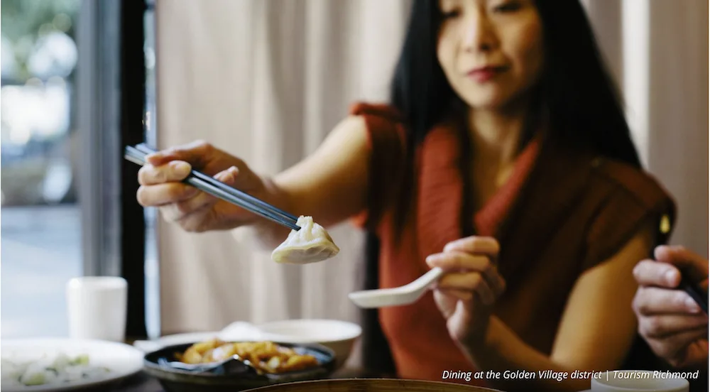 richmond, outside of vancouver city, bc is known for its authentic and very good asian food like these chinese dumplings