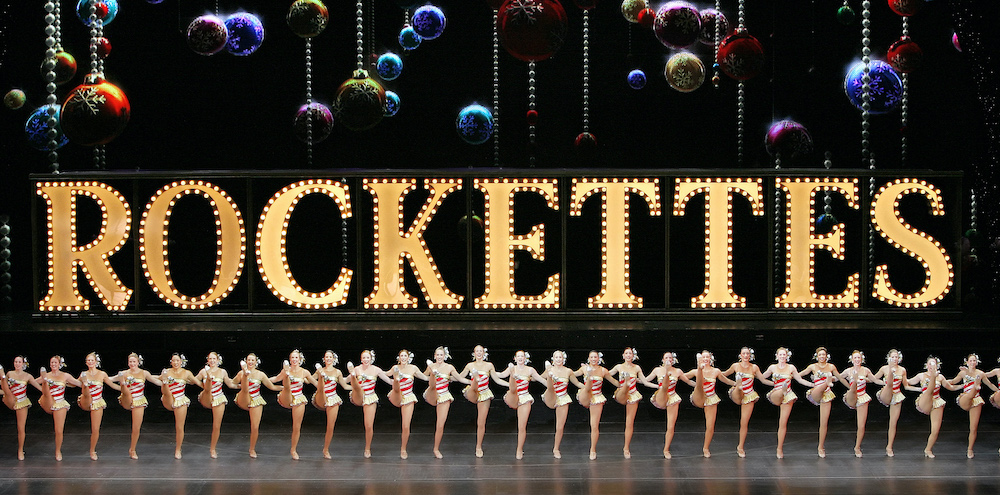 The rockettes kickline is the star attraction of the radio city christmas spectacular