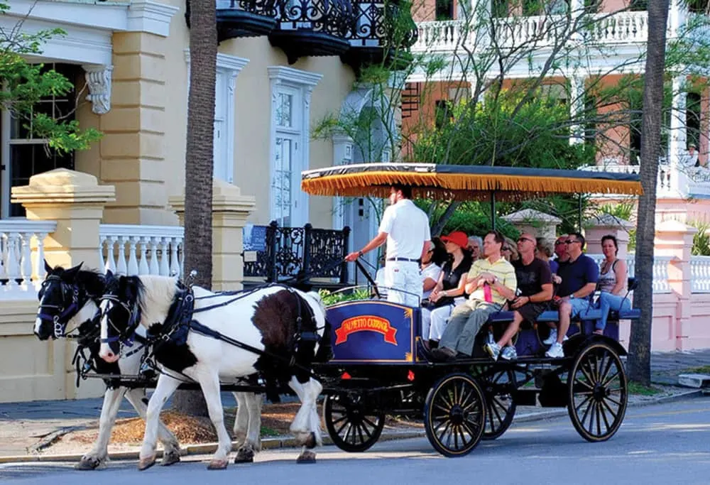 a horse-drawn carriage tour is a fun, easy way to explore charleston history with kids