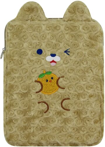 This plush tablet case has a cute bear design and room for more than just your child's device.