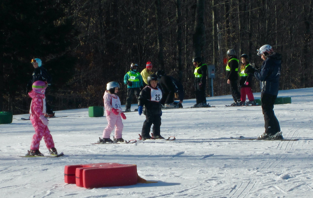 Ski lesson at whiteface mountain ski resort