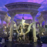 the fountainof the gods in the Forum Shops at Caesar's palace in Las Vegas