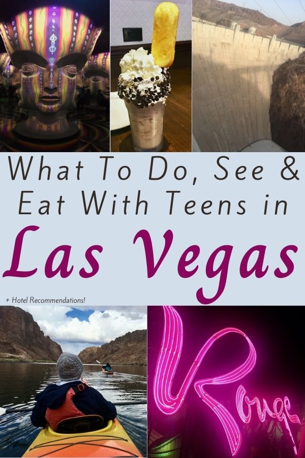 las vegas might seem like a tricky place to travel with teens. but there is a lot to see and do on the strip, around town and outside the city that they'll love. here's my guide to what to see, do & eat in las vegas with teenagers. plus hotel recommendations.