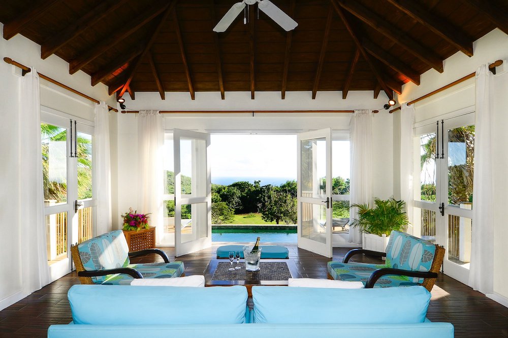 Suites have comfortable living areas and plantation views at the montpelier hotel in nevis