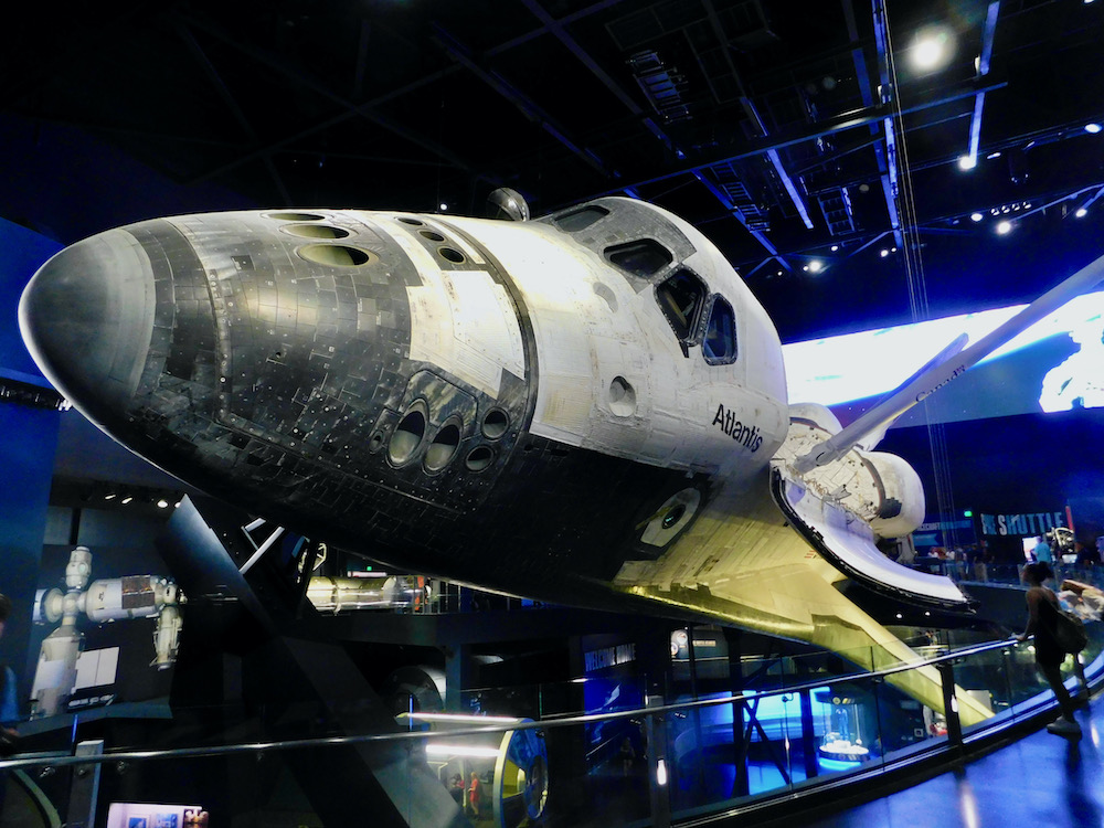 You Can See The Well-Worn Atlantis Space Shuttle At The Cape Kennedy Space Center Om Florida's East Coast.