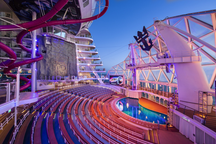 new cruise ships always have new shows and attractions which makes them popular and hard to find discounts for.