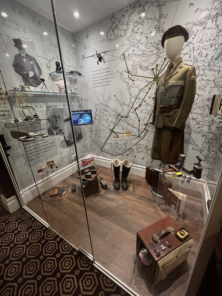 st. ermins hotel in london honors its past with a unique collection of soe field equipment from wwii. nothing in the window is quite what it appears to be. 
