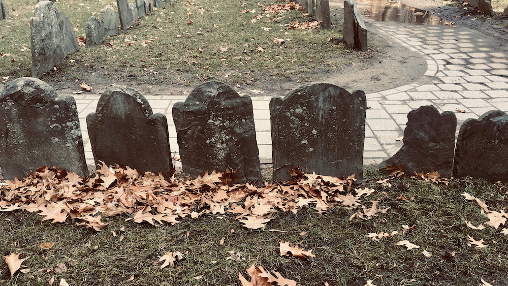 boston's oldest grave yards provide rich fodder for ghost tours in the city.