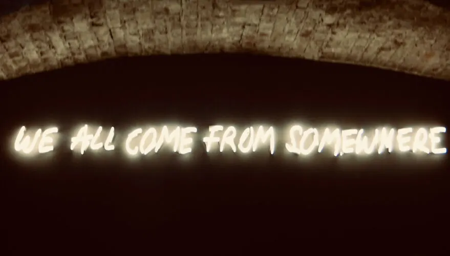"we all come frome somewhere" is he sgn that greets you at dublin's epic museum, and is the exhibit's overarching theme.