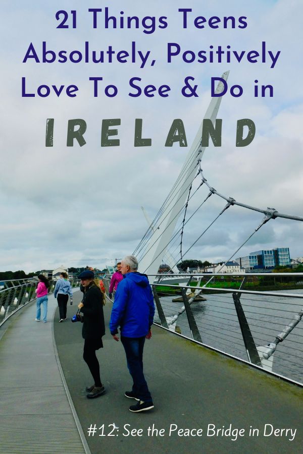 The resident teen at familiegos! Relates her 21 favorite things to do and see from a 3-week trip to ireland, including a visit to derry's peace bridge.