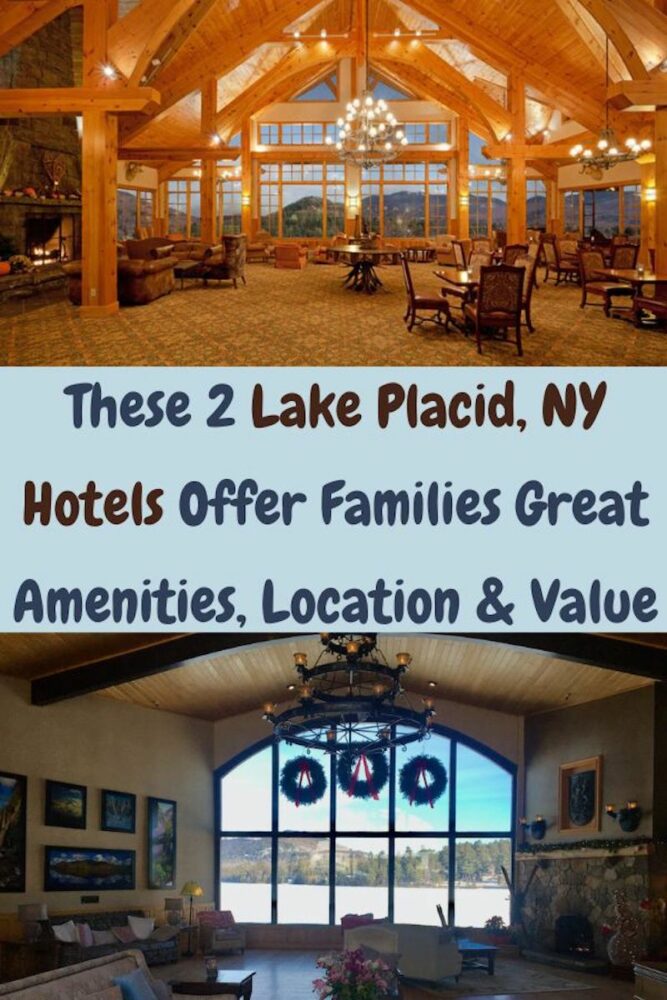 2 lake placid hotels for families that can't be beat: the crowne plaza and golden arrow are 2 kid-friendly hotels conveniently located on main street in lake placid, ny. i compare rooms, amenities, location and value to help you pick the right one for your vacation. 