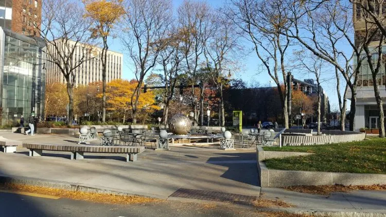 13 tips to make the most of college campus tours with your high schooler + tips for touring boston colleges: one of mit's quads with its distinctive globe fountain