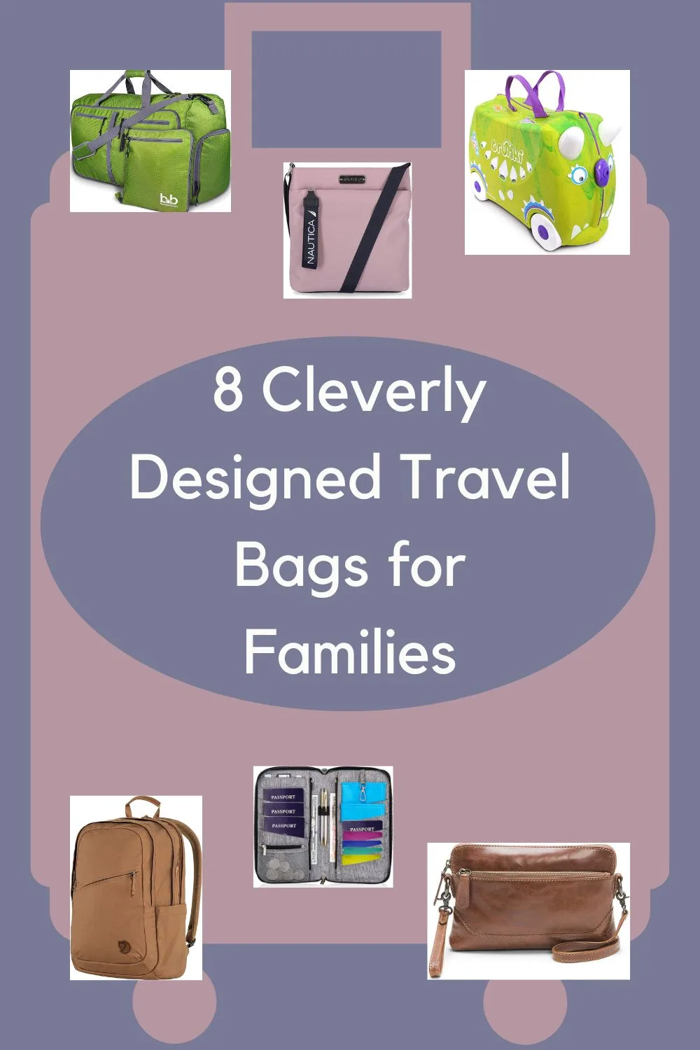 moms loves these 8 smartly designed travel bags for families: from duffles to backpacks to bags on wheels, you'll find these bags handy on all your family travels. 