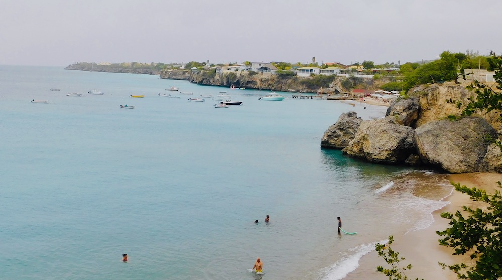 playa piskado and playa forti offer calm bays for swimming and snorkeling in curacao.
