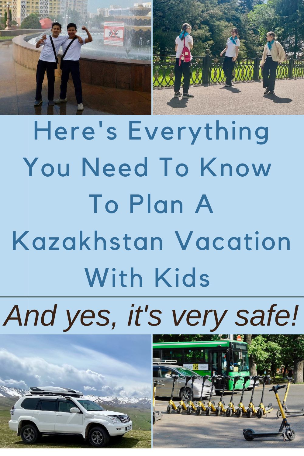Here is everything you need to know to travel to kazakhstan and its main city of almaty with kids. This central asian country is modern, clean, fun and yes, very safe!