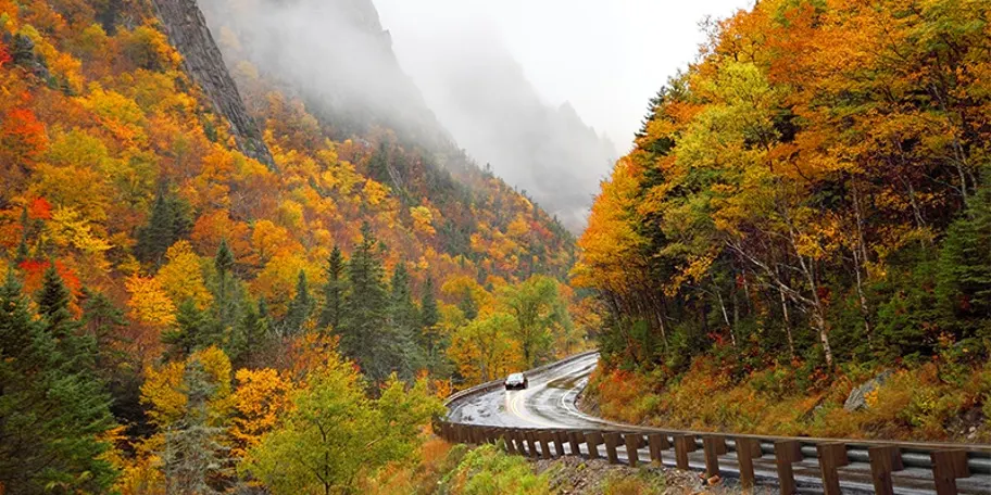 a scenic stretch of highway near gorham, nh offers some of the best fall foliage on the east coast