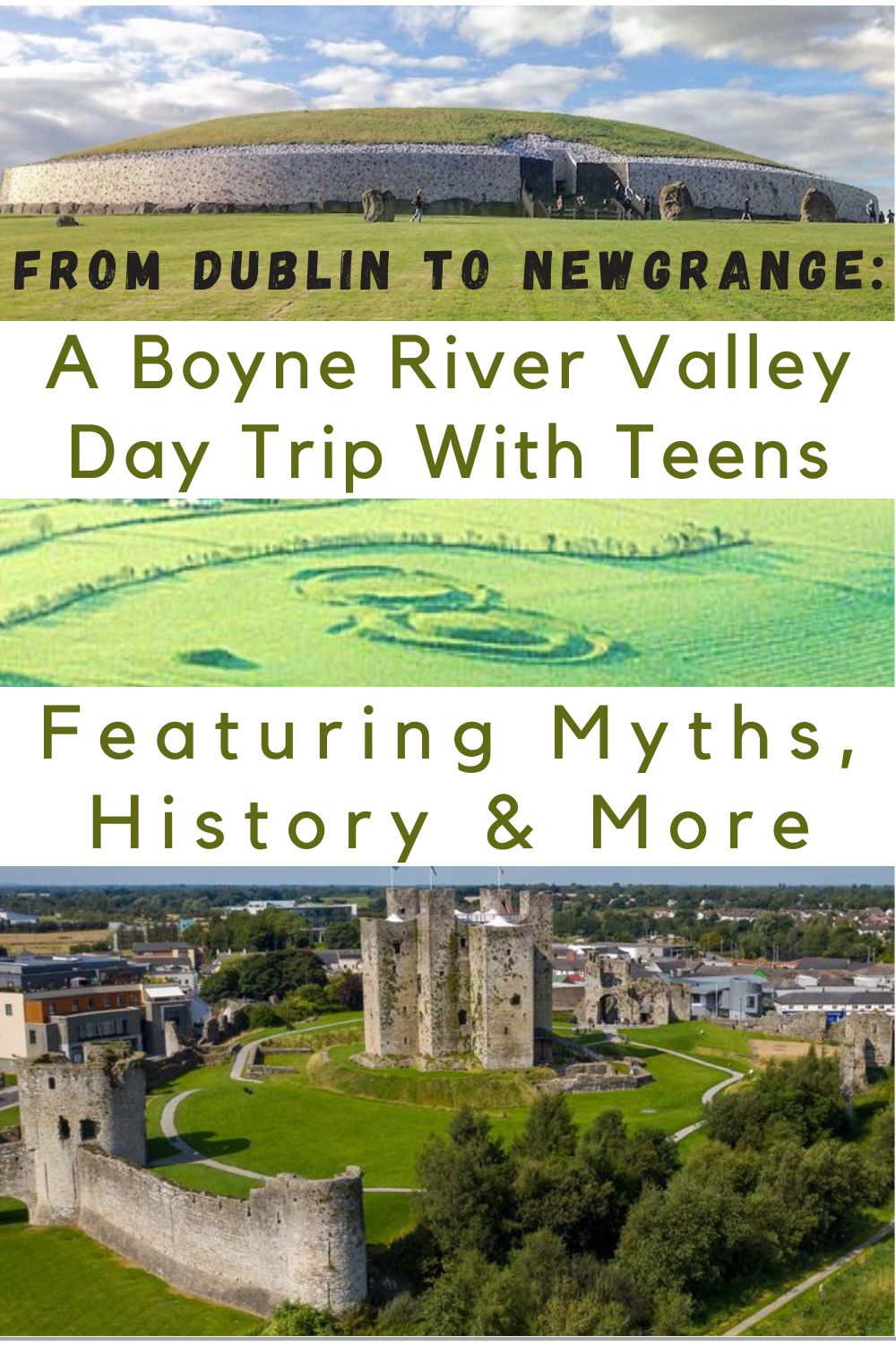 This easy day trip from dublin to newgrange includes ancient tombs, a battlefield, 2 castles, 2 medieval towns and 1 ghost story. You and your teens will love it.