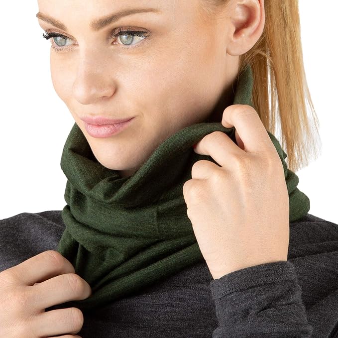A merino wool gator keeps your whole neck warm and doesn't get in the way during winter activities.