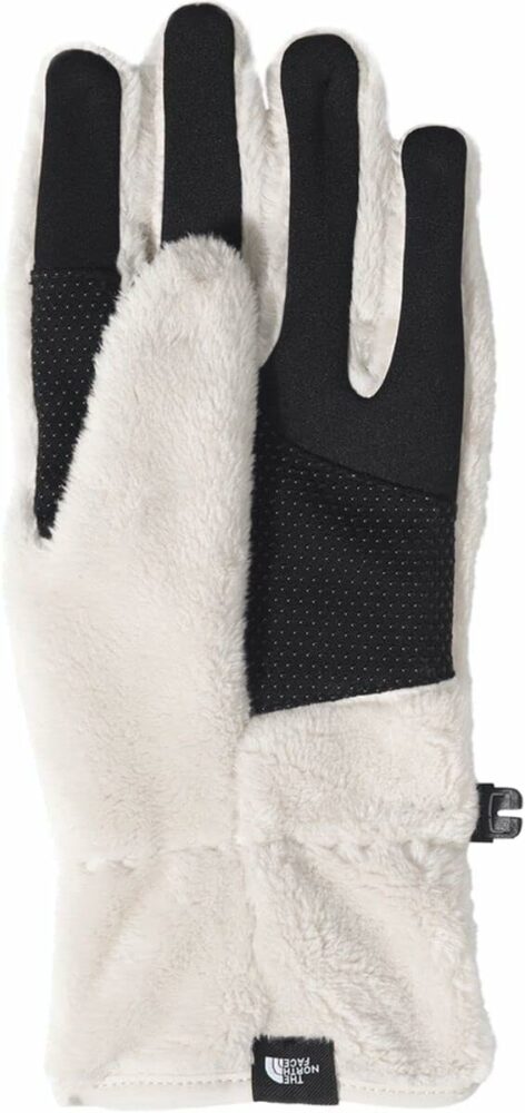 Fleece gloves from north face keep fingers warm and let you use your phone, too.