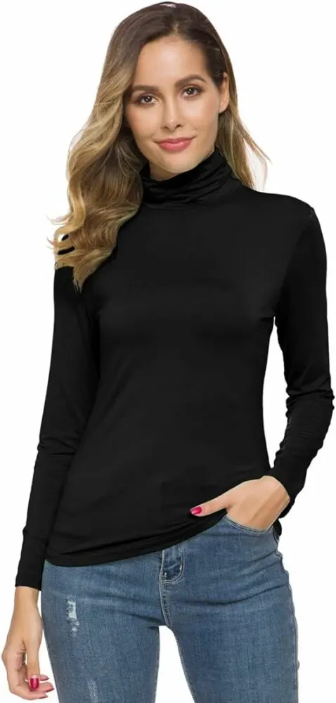 a black turtleneck goes everywhere and does everything in the winter. it's a travel essential