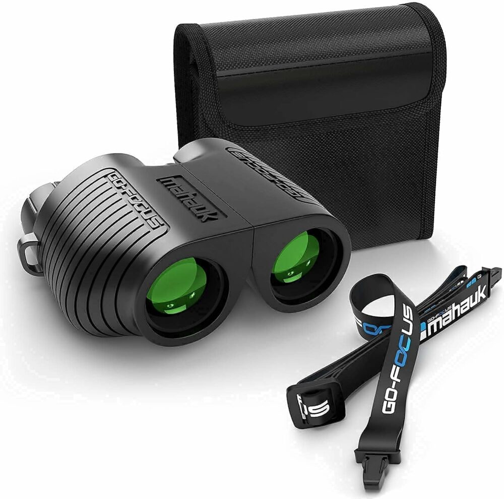 Lightweight binoculars with auto-focus and a bridge that works with small faces are one of the best tech gifts for travelers with kids.