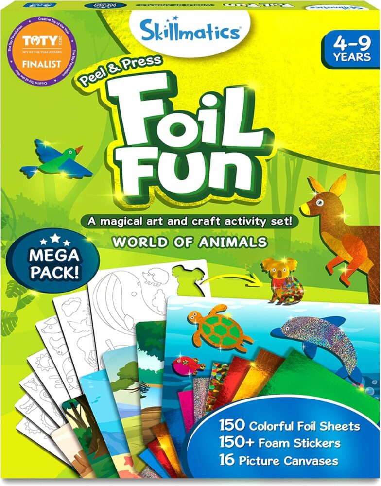  Skillmatics Art & Craft Activity - Foil Fun Animals, No Mess  Art for Kids, Craft Kits & Supplies, DIY Creative Activity, Gifts for Boys  & Girls Ages 4, 5, 6, 7